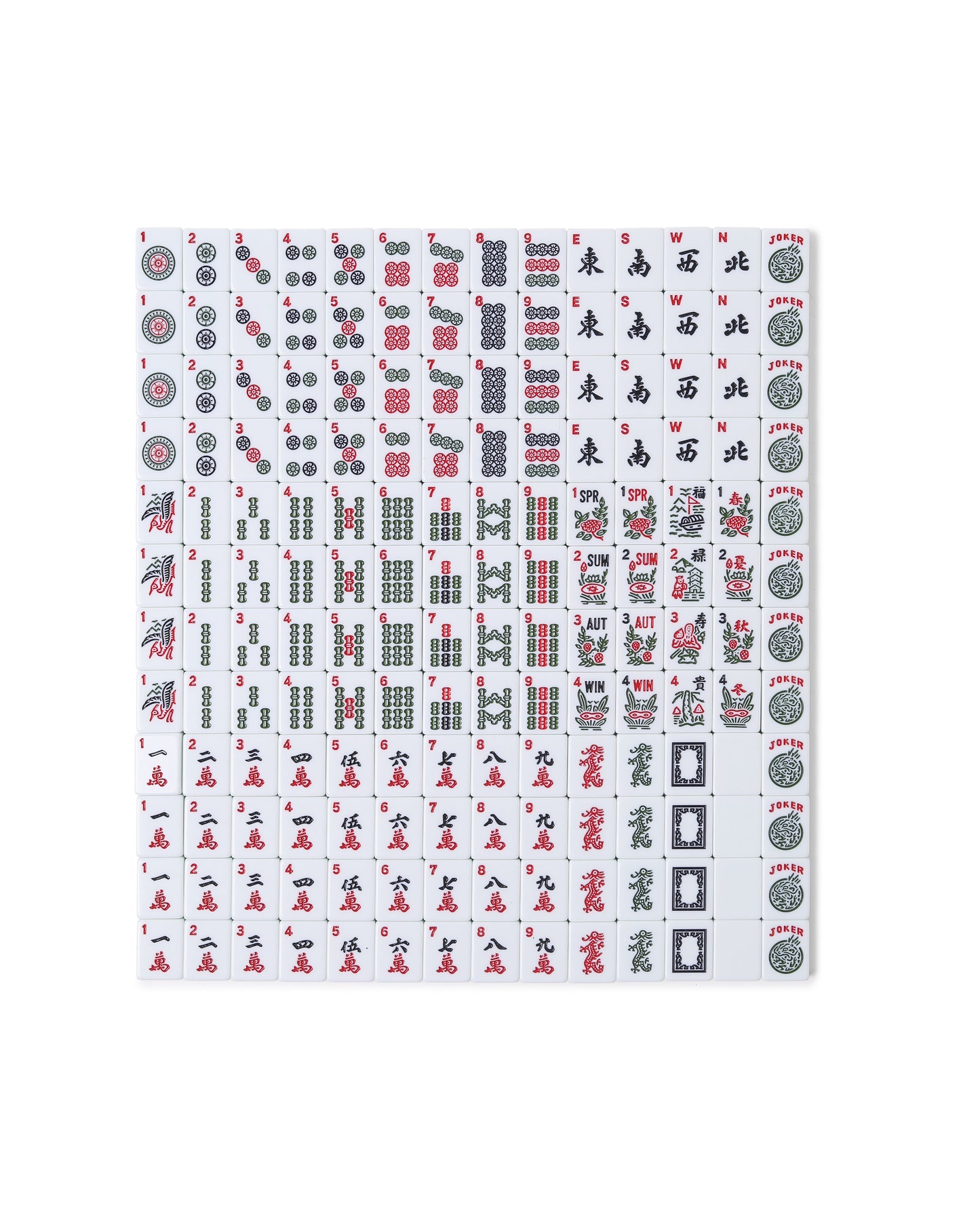 White Mahjong Tiles