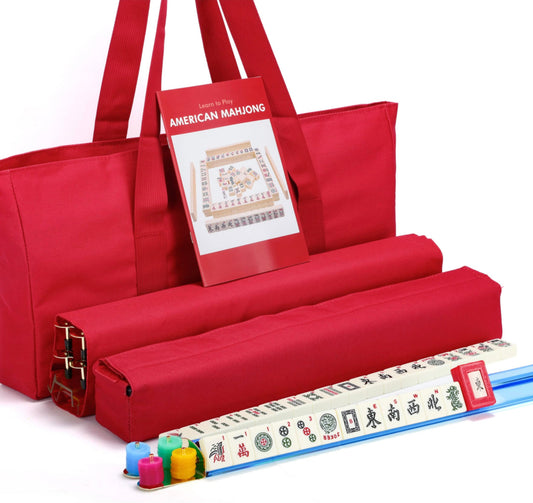 Bright Red Mahjong Set